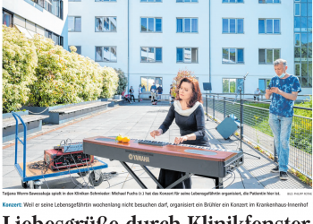 Open-Air-Konzert während des Lockdowns in der  Schmieder-Klinik Heidelberg  08. 05. 2020