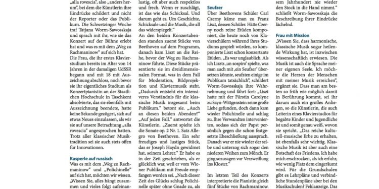 „Polichinelle-der Weg zu Rachmaninow“,  ein 3-D Klavierrecital  Premiere am 25.07.2020